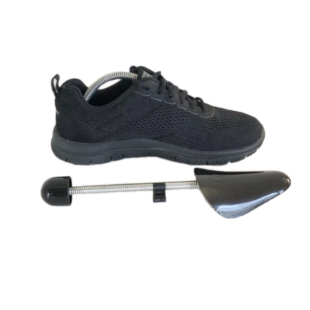 Black Plastic Spring Shoe Tree Women’s Shoe Horn Stretcher - fits up to size 9
